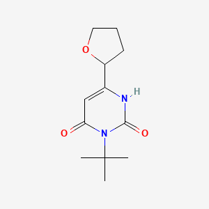 molecular formula C12H18N2O3 B1490434 3-Tert-butyl-6-(oxolan-2-yl)-1,2,3,4-tetrahydropyrimidine-2,4-dione CAS No. 2097957-14-5