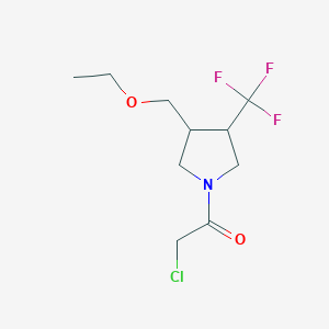 molecular formula C10H15ClF3NO2 B1490437 2-Chloro-1-[3-(ethoxymethyl)-4-(trifluoromethyl)pyrrolidin-1-yl]ethan-1-one CAS No. 2098143-84-9