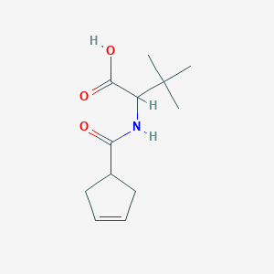 molecular formula C12H19NO3 B14904375 2-(Cyclopent-3-ene-1-carboxamido)-3,3-dimethylbutanoic acid 