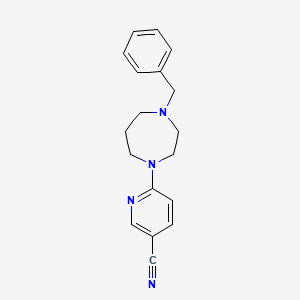 molecular formula C18H20N4 B14904387 6-(4-Benzyl-1,4-diazepan-1-yl)nicotinonitrile 