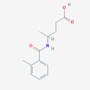 molecular formula C13H17NO3 B14904406 4-(2-Methylbenzamido)pentanoic acid 