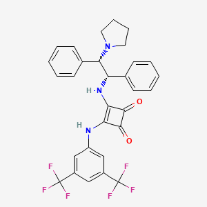 molecular formula C30H25F6N3O2 B14904477 3-((3,5-bis(trifluoromethyl)phenyl)amino)-4-(((1S,2S)-1,2-diphenyl-2-(pyrrolidin-1-yl)ethyl)amino)cyclobut-3-ene-1,2-dione 