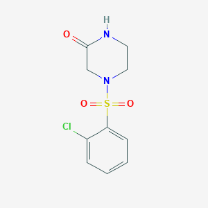 4-((2-Chlorophenyl)sulfonyl)piperazin-2-one