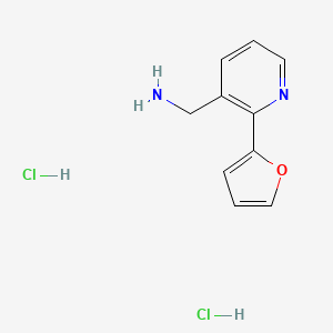 molecular formula C10H12Cl2N2O B1490449 [2-(呋喃-2-基)吡啶-3-基]甲胺二盐酸盐 CAS No. 2097967-75-2