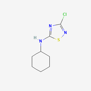 molecular formula C8H12ClN3S B14904518 3-chloro-N-cyclohexyl-1,2,4-thiadiazol-5-amine 