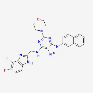 N-[(4,5-difluoro-1H-benzimidazol-2-yl)methyl]-2-morpholin-4-yl-9-naphthalen-2-ylpurin-6-amine