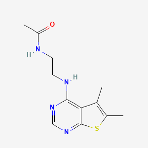 molecular formula C12H16N4OS B14904540 n-(2-((5,6-Dimethylthieno[2,3-d]pyrimidin-4-yl)amino)ethyl)acetamide 