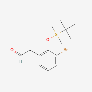 molecular formula C14H21BrO2Si B14904553 2-(3-Bromo-2-((tert-butyldimethylsilyl)oxy)phenyl)acetaldehyde 