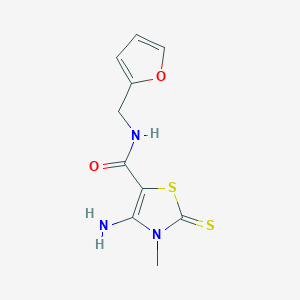 4-amino-N-(furan-2-ylmethyl)-3-methyl-2-thioxo-2,3-dihydrothiazole-5-carboxamide