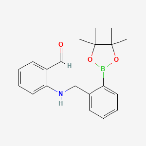 2-((2-(4,4,5,5-Tetramethyl-1,3,2-dioxaborolan-2-yl)benzyl)amino)benzaldehyde