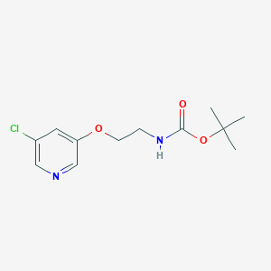 molecular formula C12H17ClN2O3 B14904580 tert-Butyl (2-((5-chloropyridin-3-yl)oxy)ethyl)carbamate 