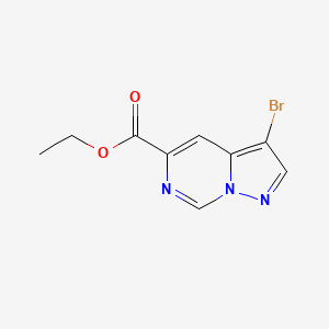 molecular formula C9H8BrN3O2 B14904588 Ethyl 3-bromopyrazolo[1,5-c]pyrimidine-5-carboxylate 