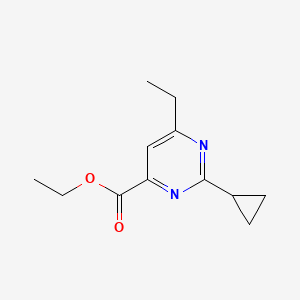 Ethyl 2-cyclopropyl-6-ethylpyrimidine-4-carboxylate