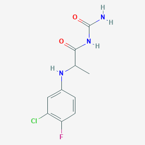 n-Carbamoyl-2-((3-chloro-4-fluorophenyl)amino)propanamide