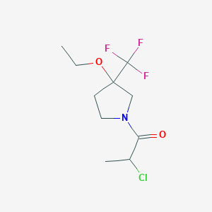 2-Chloro-1-[3-ethoxy-3-(trifluoromethyl)pyrrolidin-1-yl]propan-1-one