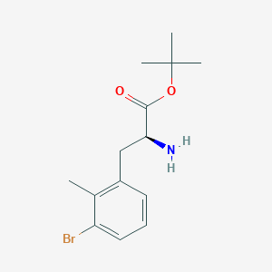 molecular formula C14H20BrNO2 B14904626 tert-Butyl (S)-2-amino-3-(3-bromo-2-methylphenyl)propanoate 