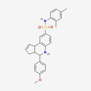 molecular formula C27H28N2O3S B14904635 N-(2,4-dimethylphenyl)-4-(4-methoxyphenyl)-3a,4,5,9b-tetrahydro-3H-cyclopenta[c]quinoline-8-sulfonamide 