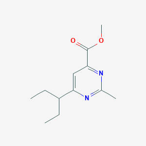 Methyl 2-methyl-6-(pentan-3-yl)pyrimidine-4-carboxylate