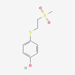 molecular formula C9H12O3S2 B14904675 4-((2-(Methylsulfonyl)ethyl)thio)phenol 