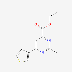Ethyl 2-methyl-6-(thiophen-3-yl)pyrimidine-4-carboxylate