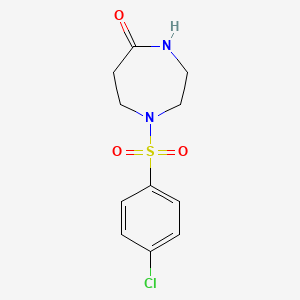 molecular formula C11H13ClN2O3S B14904691 1-((4-Chlorophenyl)sulfonyl)-1,4-diazepan-5-one 