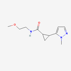 N-(2-methoxyethyl)-2-(1-methyl-1H-pyrazol-5-yl)cyclopropane-1-carboxamide