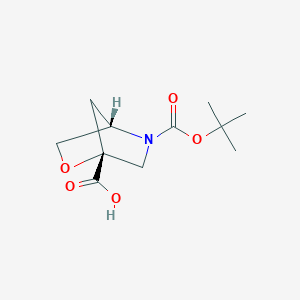 molecular formula C11H17NO5 B14904713 (1R,4S)-5-tert-Butoxycarbonyl-2-oxa-5-azabicyclo[2.2.1]heptane-1-carboxylic acid 