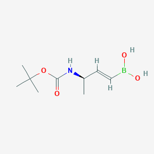 molecular formula C9H18BNO4 B14904738 (R,E)-(3-((tert-Butoxycarbonyl)amino)but-1-en-1-yl)boronic acid 