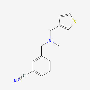 molecular formula C14H14N2S B14904777 3-((Methyl(thiophen-3-ylmethyl)amino)methyl)benzonitrile 