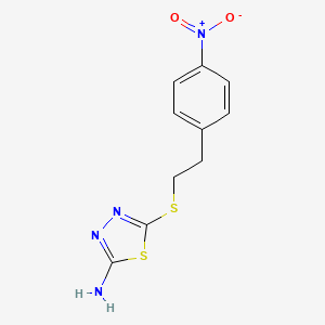 5-((4-Nitrophenethyl)thio)-1,3,4-thiadiazol-2-amine