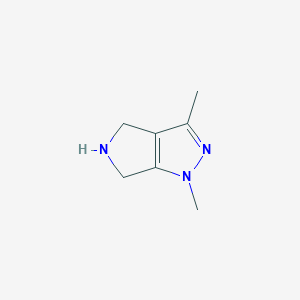 molecular formula C7H11N3 B14904796 1,3-dimethyl-5,6-dihydro-4H-pyrrolo[3,4-c]pyrazole 