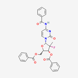 (2S,3R,4R,5S)-5-(4-Benzamido-2-oxopyrimidin-1(2H)-yl)-2-((benzoyloxy)methyl)-4-fluoro-4-methyltetrahydrofuran-3-yl benzoate