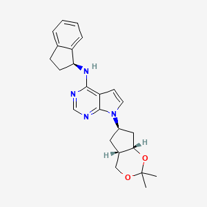 N-((S)-2,3-Dihydro-1H-inden-1-yl)-7-((4aS,6R,7aS)-2,2-dimethylhexahydrocyclopenta[d][1,3]dioxin-6-yl)-7H-pyrrolo[2,3-d]pyrimidin-4-amine