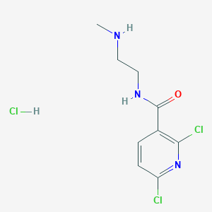 molecular formula C9H12Cl3N3O B14904835 2,6-Dichloro-N-(2-(methylamino)ethyl)nicotinamide hydrochloride 