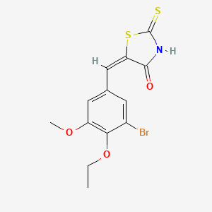 molecular formula C13H12BrNO3S2 B14904836 (5E)-5-(3-bromo-4-ethoxy-5-methoxybenzylidene)-2-sulfanyl-1,3-thiazol-4(5H)-one 