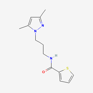 molecular formula C13H17N3OS B14904838 n-(3-(3,5-Dimethyl-1h-pyrazol-1-yl)propyl)thiophene-2-carboxamide 