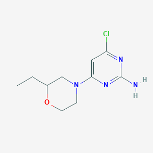 molecular formula C10H15ClN4O B14904845 4-Chloro-6-(2-ethylmorpholino)pyrimidin-2-amine 