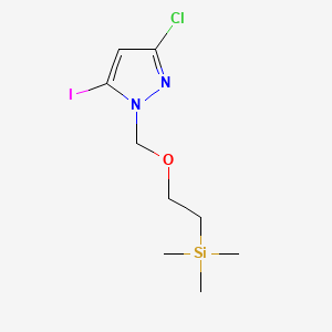 molecular formula C9H16ClIN2OSi B14904852 3-Chloro-5-iodo-1-((2-(trimethylsilyl)ethoxy)methyl)-1H-pyrazole 