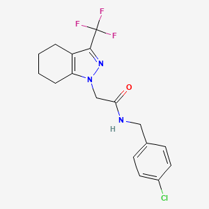 N-(4-chlorobenzyl)-2-[3-(trifluoromethyl)-4,5,6,7-tetrahydro-1H-indazol-1-yl]acetamide