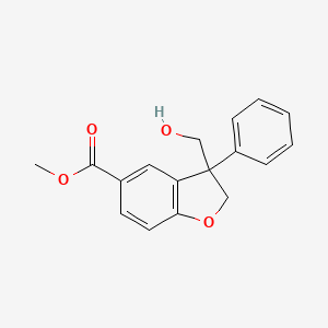 molecular formula C17H16O4 B14904900 Methyl 3-(hydroxymethyl)-3-phenyl-2,3-dihydrobenzofuran-5-carboxylate 