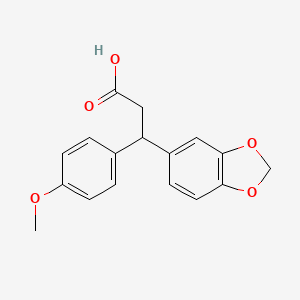 molecular formula C17H16O5 B14904914 3-(1,3-Benzodioxol-5-yl)-3-(4-methoxyphenyl)propanoic acid 