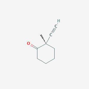 molecular formula C9H12O B14904916 (R)-2-Ethynyl-2-methylcyclohexanone 