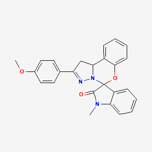 molecular formula C25H21N3O3 B14904927 2-(4-Methoxyphenyl)-1'-methyl-1,10b-dihydrospiro[benzo[e]pyrazolo[1,5-c][1,3]oxazine-5,3'-indolin]-2'-one 