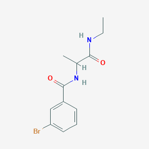 molecular formula C12H15BrN2O2 B14904939 3-Bromo-N-(1-(ethylamino)-1-oxopropan-2-yl)benzamide 