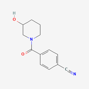 molecular formula C13H14N2O2 B1490494 4-(3-Hydroxypiperidine-1-carbonyl)benzonitrile CAS No. 1157063-67-6