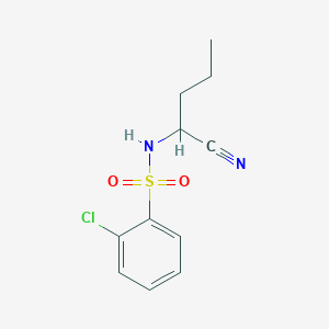 molecular formula C11H13ClN2O2S B14904964 2-chloro-N-(1-cyanobutyl)benzenesulfonamide 