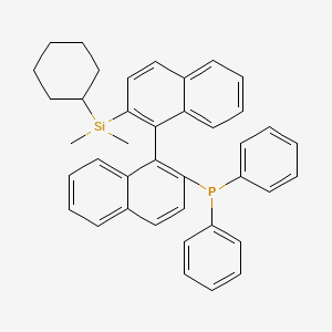 (2'-(Cyclohexyldimethylsilyl)-[1,1'-binaphthalen]-2-yl)diphenylphosphane