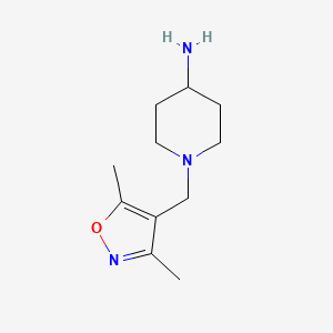 molecular formula C11H19N3O B1490499 1-[(3,5-Dimethyl-1,2-oxazol-4-yl)methyl]piperidin-4-amine CAS No. 1038972-40-5