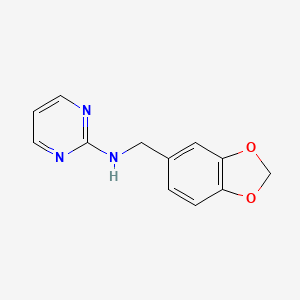 molecular formula C12H11N3O2 B1490500 (Benzo[d][1,3]dioxol-5-ylmethyl)(pyrimidin-2-yl)amine CAS No. 859065-39-7