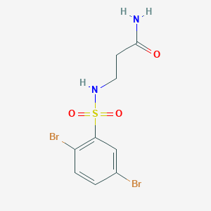 molecular formula C9H10Br2N2O3S B14905032 3-((2,5-Dibromophenyl)sulfonamido)propanamide 